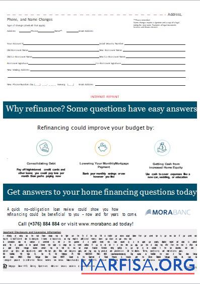 Realistic Andorra MoraBank bank mortgage statement, 3 pages, 3 scr download for verification